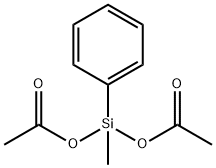 ジアセトキシ(メチル)フェニルシラン 化学構造式