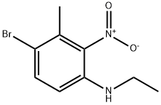 4-Bromo-N-ethyl-3-methyl-2-nitroaniline Structure
