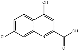 4-ヒドロキシ-7-クロロキノリン-2-カルボン酸 化学構造式