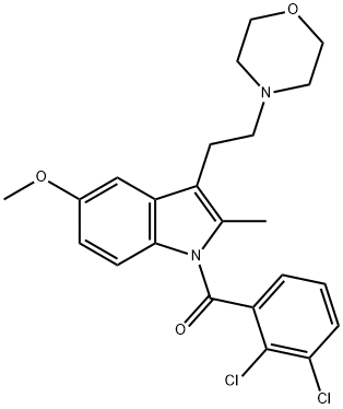 1-(2,3-DICHLOROBENZOYL)-5-METHOXY-2-METHYL-3-[2-(4-MORPHOLINYL)ETHYL]-1H-INDOLE Struktur