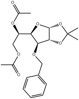 3-O-Benzyl-5,6-di-O-acetyl-1,2-O-isopropylidene-a-D-glucofuranose Structure