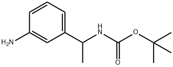 [1-(3-アミノフェニル)エチル]カルバミン酸TERT-ブチル 化学構造式