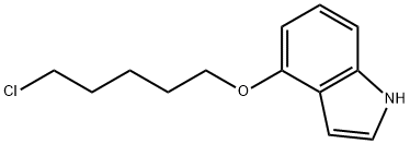 4-(5-chloropentyloxy)-1H-indole 化学構造式