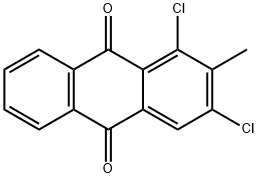 1,3-ジクロロ-2-メチル-9,10-アントラセンジオン 化学構造式