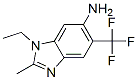 6-amino-1-ethyl-2-methyl-5-(trifluoromethyl)-1H-benzimidazole Struktur