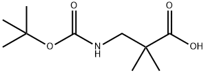 Boc-3-amino-2,2-dimethyl-propionic acid Struktur