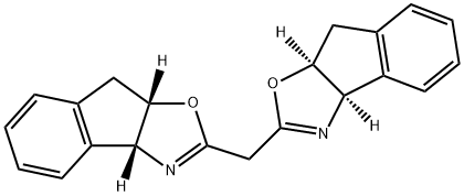 (+)-2,2'-メチレンビス[(3aR,8aS)-3a,8a-ジヒドロ-8H-インデノ[1,2-d]オキサゾール] 化学構造式