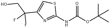 Carbamic  acid,  [4-(1,1-difluoro-2-hydroxyethyl)-2-thiazolyl]-,  1,1-dimethylethyl  ester  (9CI) Structure