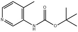 (4-甲基吡啶-3-基)氨基甲酸叔丁酯 结构式