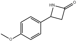 4-(4-甲氧基苯基)-2-氮杂环丁酮, 180264-44-2, 结构式