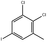 2,3-ジクロロ-5-ヨードトルエン 化学構造式