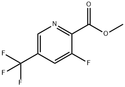 3-氟-5-(三氟甲基)吡啶-2-甲酸甲酯 结构式