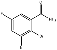 2,3-Dibromo-5-fluorobenzamide,1803836-90-9,结构式