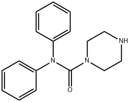 ピペラジン-1-カルボン酸ジフェニルアミド 化学構造式