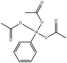 フェニルシラントリオールトリアセタート 化学構造式
