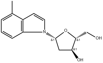 1-(b-D-2-Deoxyribofuranosyl)-4-methylindole Struktur
