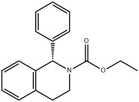 (S)-1-苯基-1,2,3,4-四氢-2-异喹啉甲酸乙酯 结构式