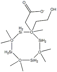 (乙酰氧基乙基)七甲基环四硅氧烷, 18048-31-2, 结构式