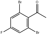 2',6'-ジブロモ-4'-フルオロアセトフェノン 化学構造式