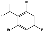 2,6-Dibromo-4-fluorobenzodifluoride 化学構造式