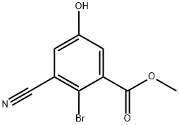 Methyl 2-bromo-3-cyano-5-hydroxybenzoate 结构式