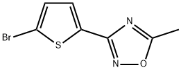 3-(5-ブロモ-2-チエニル)-5-メチル-1,2,4-オキサジアゾール 化学構造式