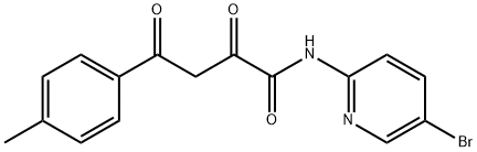 Benzenebutanamide, N-(5-bromo-2-pyridinyl)-alpha,gamma-dioxo-4-methyl- 化学構造式