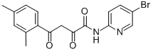 Benzenebutanamide, N-(5-bromo-2-pyridinyl)-2,4-dimethyl-alpha,gamma-di oxo- Struktur