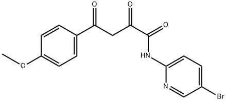 N-(5-bromo-pyridin-2-yl)-4-(4-methoxy-
phenyl)-2,4-dioxo-butyramide Structure