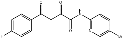 N-(5-bromo-pyridin-2-yl)-4-(4-fluorophenyl)-
2,4-dioxo-butyramide Struktur
