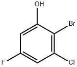 2-Bromo-3-chloro-5-fluorophenol, 1805518-65-3, 结构式