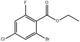 Ethyl 2-bromo-4-chloro-6-fluorobenzoate 结构式