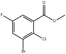 3-溴-2-氯-5-氟苯甲酸甲酯 结构式