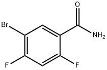 5-ブロモ-2,4-ジフルオロベンズアミド 化学構造式