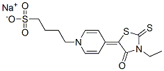 1(4H)-Pyridinebutanesulfonic acid, 4-(3-ethyl-4-oxo-2-thioxo-5-thiazolidinylidene)-, sodium salt Structure