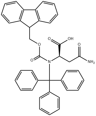 N-(9-Fluorenylmethyloxycarbonyl)-N'-trityl-D-asparagine Structure