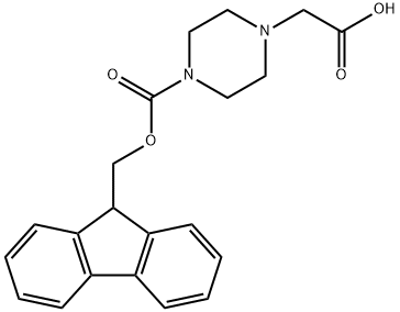 4-芴甲氧羰基-1-哌嗪乙酸 水合物, 180576-05-0, 结构式