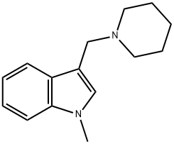 1-methyl-3-(1-piperidylmethyl)-indole Struktur