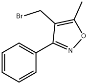 4-(ブロモメチル)-5-メチル-3-フェニルイソオキサゾール 化学構造式