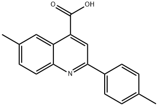 6-甲基-2-(4-甲基苯基)-喹啉-4-羧酸, 18060-34-9, 结构式