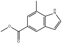 7-甲基吲哚-5-甲酸甲酯, 180624-25-3, 结构式