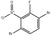 1,4-Dibromo-2-fluoro-3-nitrobenzene 化学構造式