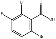 2,6-ジブロモ-3-フルオロ安息香酸 化学構造式