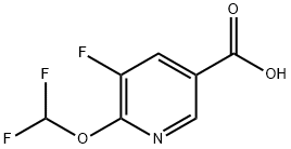 6-(DIFLUOROMETHOXY)-5-FLUORONICOTINIC ACID 结构式