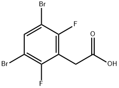 3,5-Dibromo-2,6-difluorophenylacetic acid,1806350-27-5,结构式
