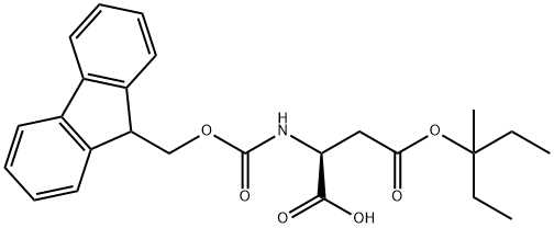 N-(9H-フルオレン-9-イルメトキシカルボニル)-L-アスパラギン酸4-(1-メチル-1-エチルプロピル) 化学構造式