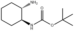 (1S,2S)-N1-(tert-ブトキシカルボニル)-1,2-シクロヘキサンジアミン 化学構造式