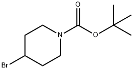 1-tert-ブトキシカルボニル-4-ブロモピペリジン 化学構造式