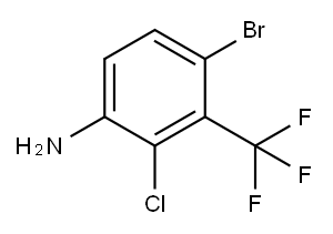 4-bromo-2-chloro-3-(trifluoromethyl)aniline Structure