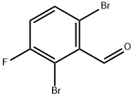 2,6-ジブロモ-3-フルオロベンズアルデヒド 化学構造式